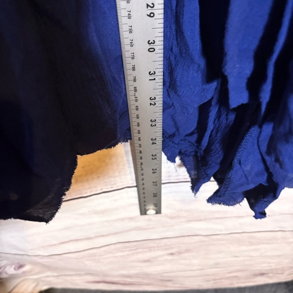 Free People Tell Tale See Through Royal Blue Lace Bohemian Dress Small - Picture 9 of 11